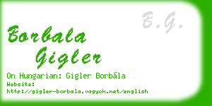 borbala gigler business card