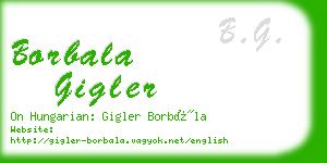 borbala gigler business card